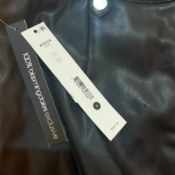 Aqua Faux Leather Mini Skirt - Picture 4 of 4